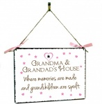 Grandma & Grandad's House Hanging Plaque
